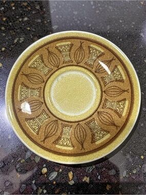 Taylor Smith Vintage-Style Brown Ceramic Saucers (5) - Brown